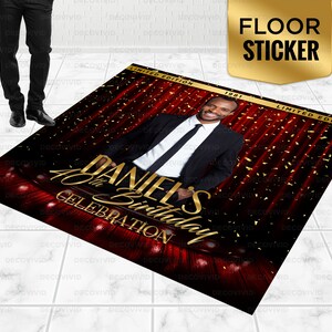 Custom Design Floor Decal Sticker, Floor Graphic, Floor Adhesive, Dance Floor Vinyl Sticker, Birthday Dance Floor, Removable Floor Sticker