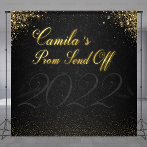 Prom Step And Repeat Backdrop, Class Of 2022, Prom Send Off, Add Your Photo, Luxury Graduation Backdrop, Grad Custom Design, Any Size Banner