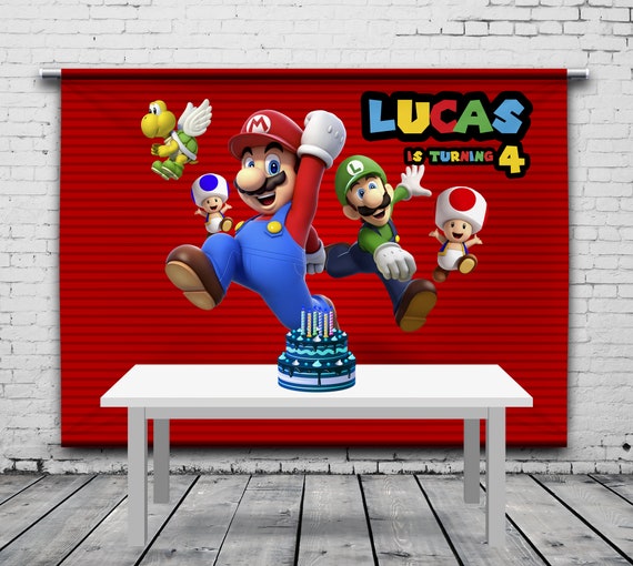 Super Mario Birthday Backdrop Luigi Toad Custom Birthday Etsy Super Mario Birthday Backdrop Luigi Toad Custom Birthday Etsy