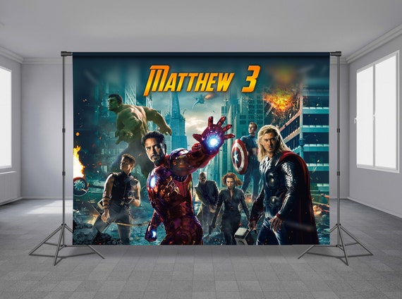 IRON MAN AVENGERS PERSONALISED BIRTHDAY PARTY BANNER BACKDROP IRON MAN AVENGERS PERSONALISED BIRTHDAY PARTY BANNER BACKDROP