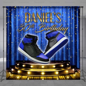 Sneaker Ball Backdrop Decorations, Sneaker Gala Birthday, Personalized Sneaker, Custom Photo Backdrop, Adhesive Decal, Vinyl Backdrop Banner
