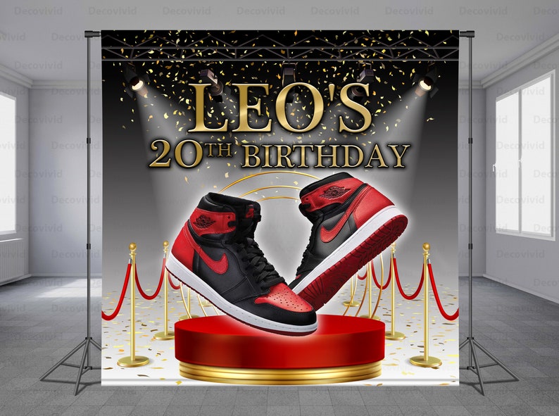 Sneaker Ball Backdrop Sneaker Gala Birthday Banner Step and - Etsy