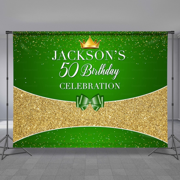 Green and Gold Backdrop - Etsy