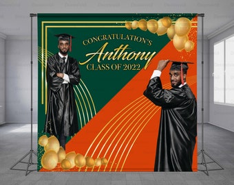 Graduation Step And Repeat, Prom Backdrop, Graduation Backdrop, Add Photo, Class Of 2025, Photo Backdrop, Custom Design, Any Size Banner