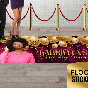 Birthday Floor Decal Sticker, Dance Floor Vinyl Sticker, Birthday Floor Adhesive, Floor Graphic, Removable Floor Sticker, Birthday Party,