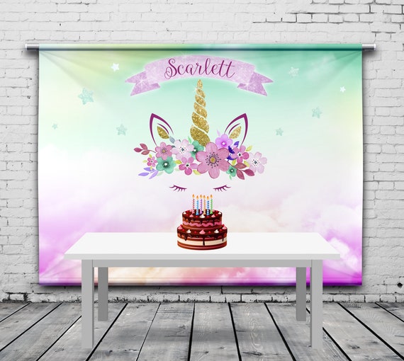 Unicorn Birthday Banner - Unicorn Birthday - Magical Unicorn  🦄 Unicorn Birthday Banner 🦄  main image 2