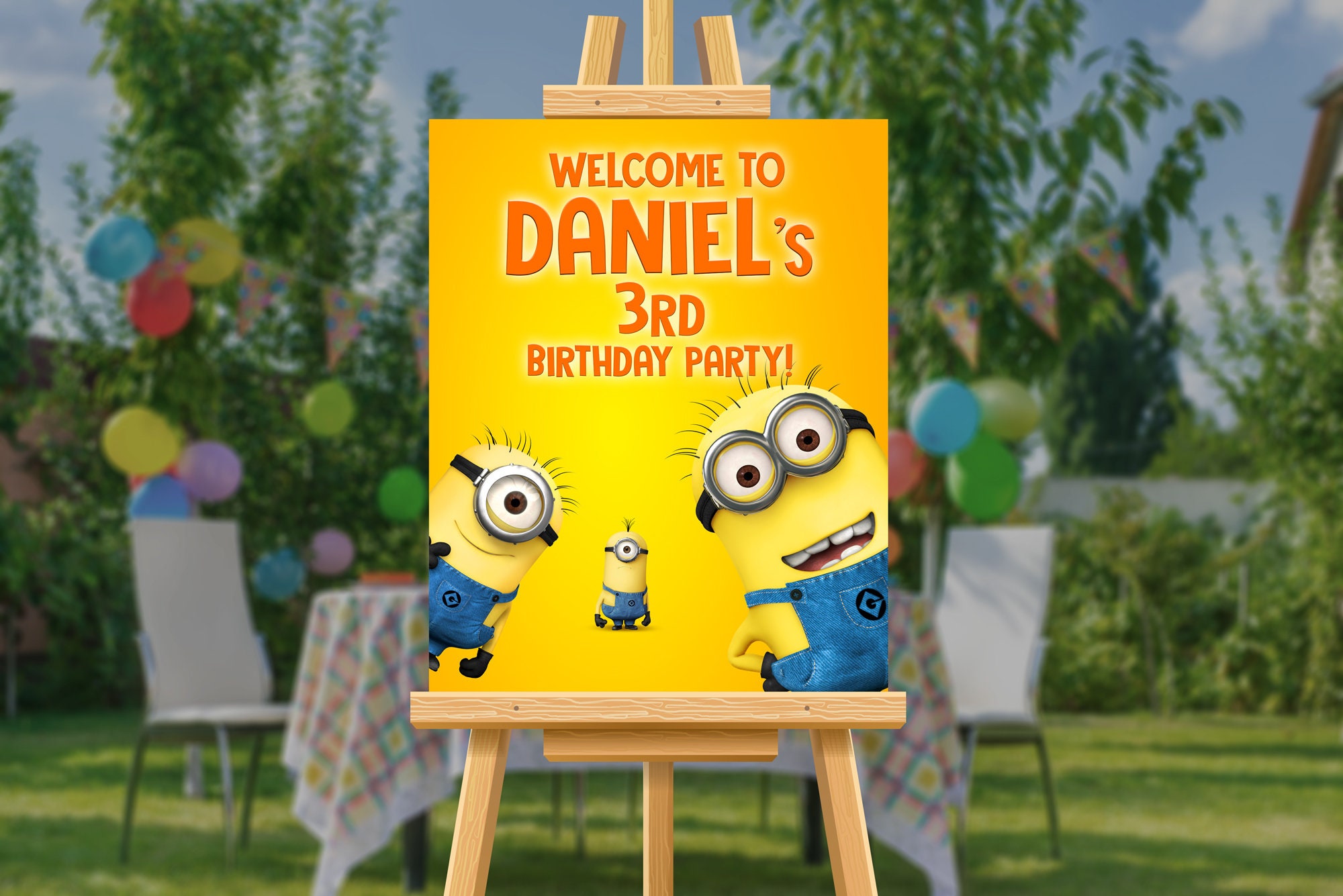 Minions Birthday Welcome Sign Personalized Custom Sign | Etsy