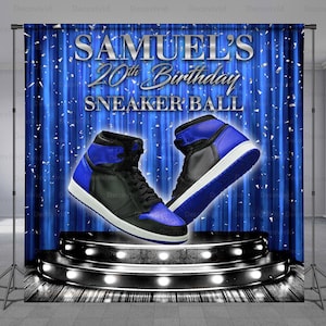 Sneaker Ball Backdrop, Step And Repeat, Sneaker Gala Birthday Banner, Personalized Sneaker, Custom Backdrop, Sweet Sixteen, Vinyl decoration
