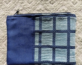 Pochette in tessuto con cerniera