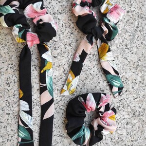 3 Scrunchies Neri Per Capelli - Elastici Morbidi In Seta Per Donne, Accessori Fai Da Te E Festa
