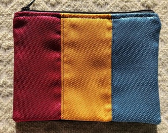 Pochette in tessuto con cerniera