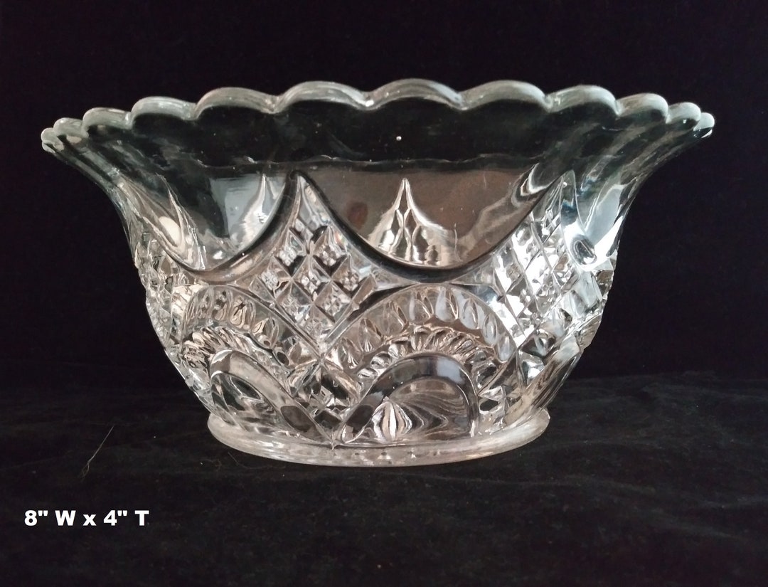 Eapg Tarentum Glass Co.flared Master Berry Bowl Omn 511 Aka Etsy