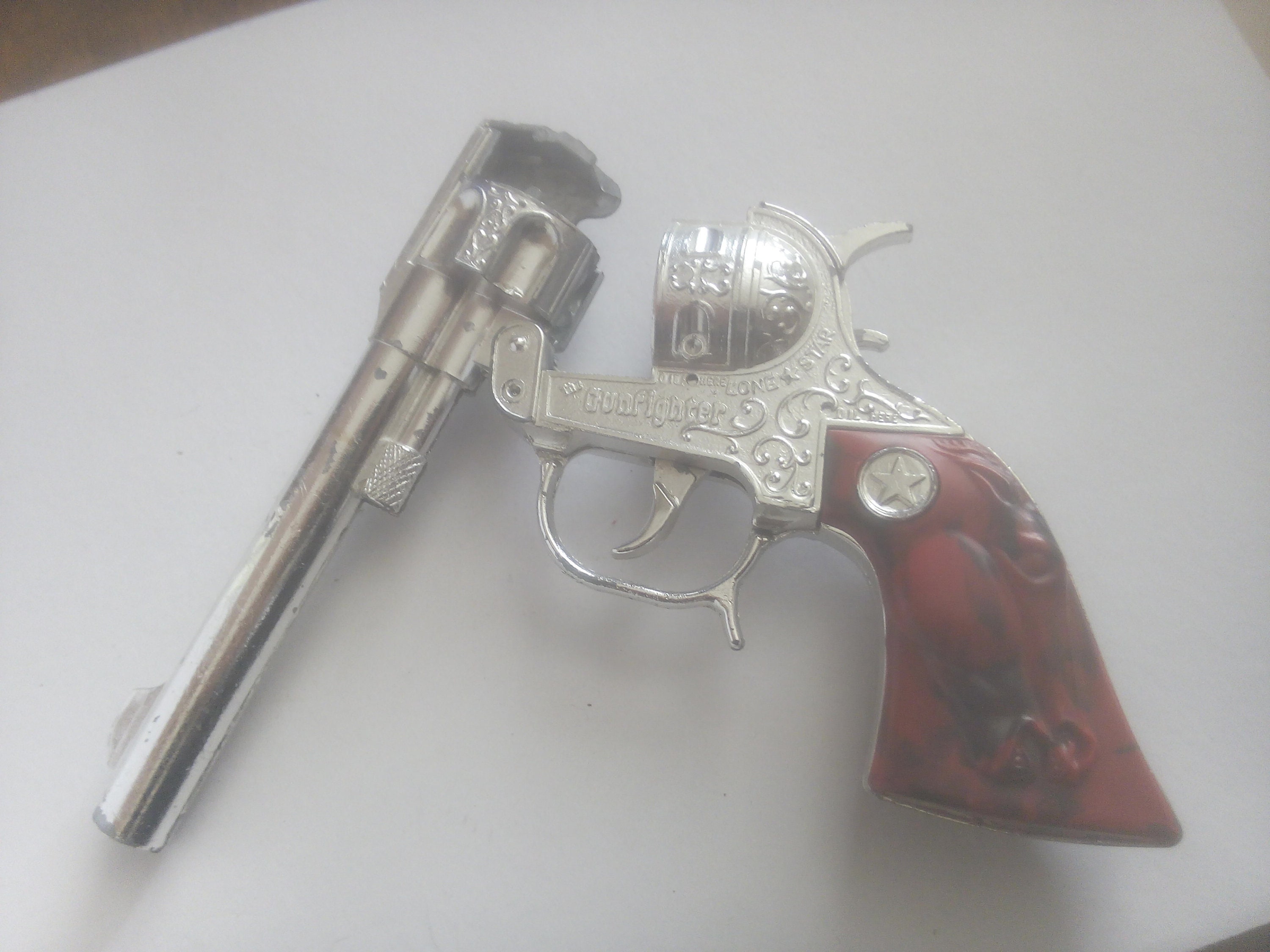 Vintage Lone Star Gunfighter shorter barrel cap gun wild west Etsy