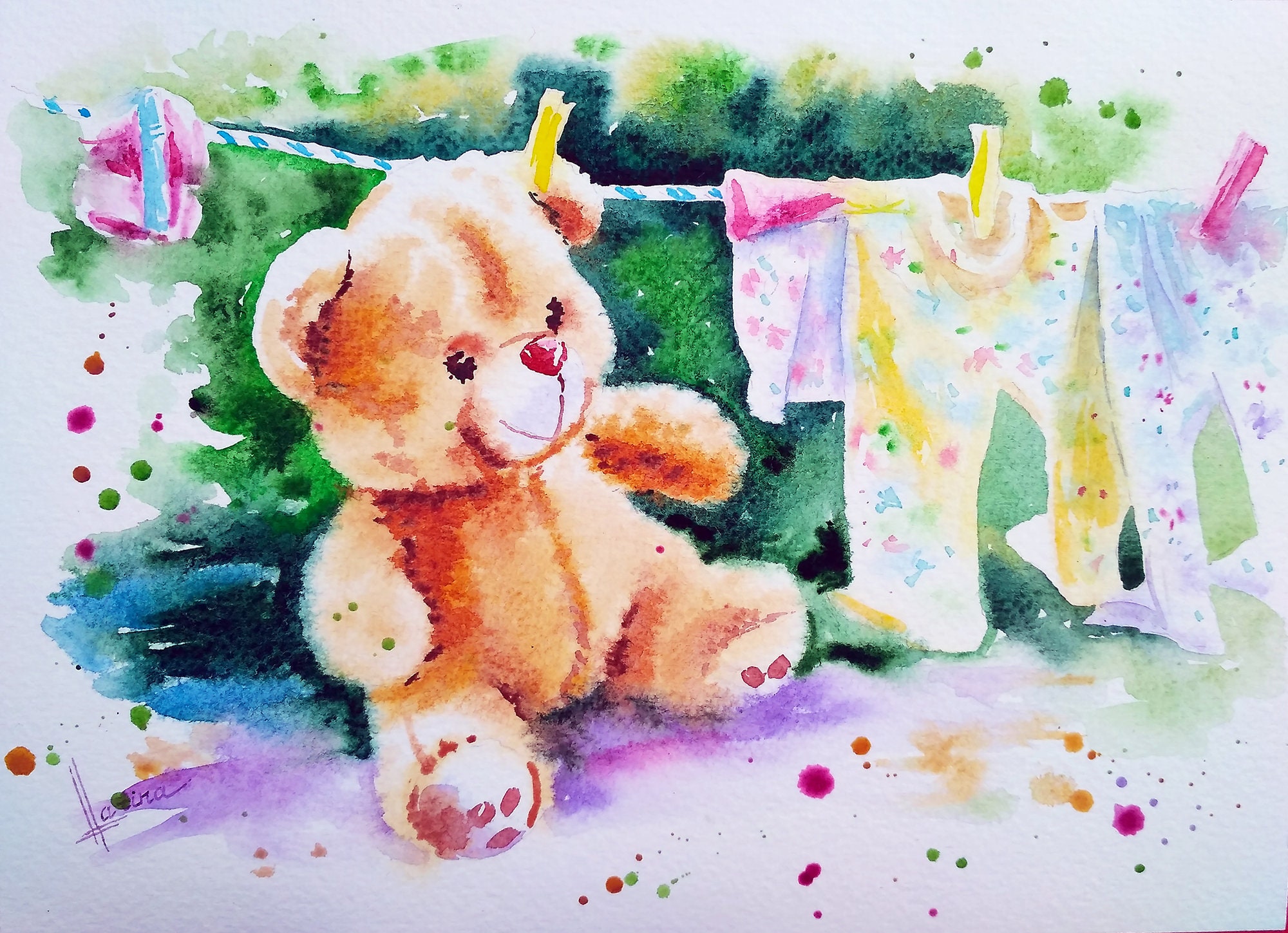 Stuffed Toy Painting - Etsy Stuffed Toy Painting - Etsy