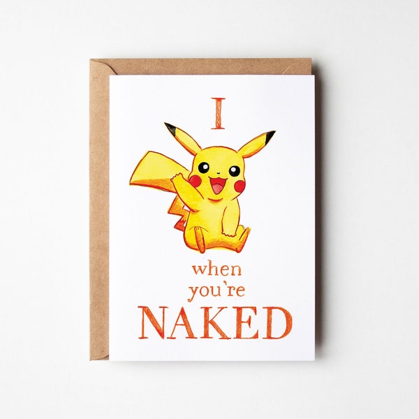 Pikachu Valentine's Day Card - Greeting Card, Valentine, Funny, Cards, Love, Pokemon