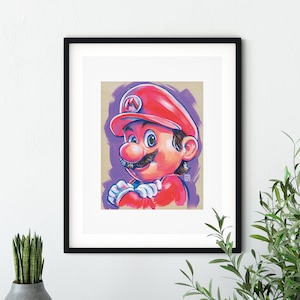 Mario - Fan Art, Wall Decor, Painting, SuperMario, Nintendo