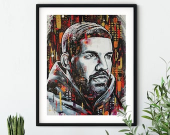 Drizzy | Art Print, Wall Decor, Musician, Painting, Fan Art, Hip Hop,