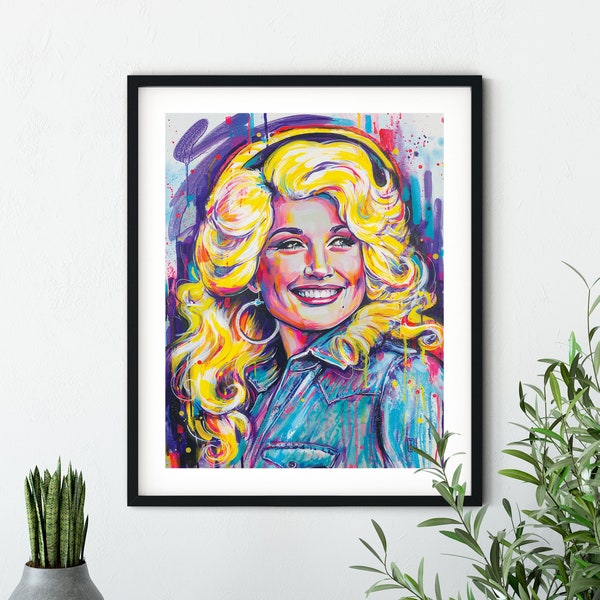 Dolly Parton Imprimer | Impression d’art, Décoration murale, Musicien, Peinture, Fan Art, Country
