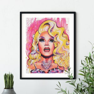 Miss VANJIE Print | Art Print, Wall Decor, Painting, Fan Art, Drag Queen, Drag Race