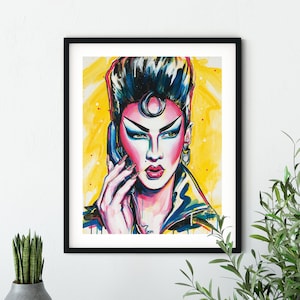 Violet Chachki | Art Print, Wall Decor, Painting, Fan Art, Drag Queen, Drag Race