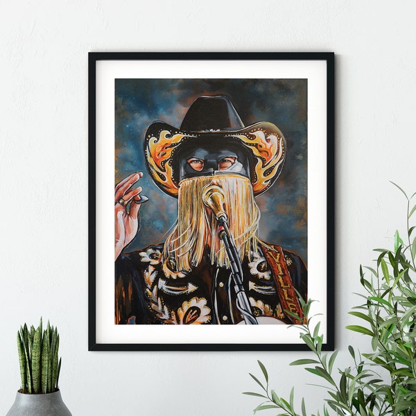 Orville Peck Print | Art Print, Wall Decor, Musician, Painting, Fan Art, Country