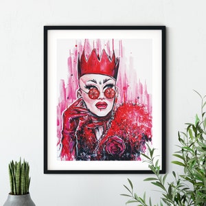 Sasha Velour Print | Art Print, Wall Decor, Painting, Fan Art, Drag Queen, Drag Race