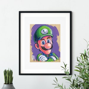 Luigi - Fan Art, Wall Decor, Painting, Super Mario, Nintendo