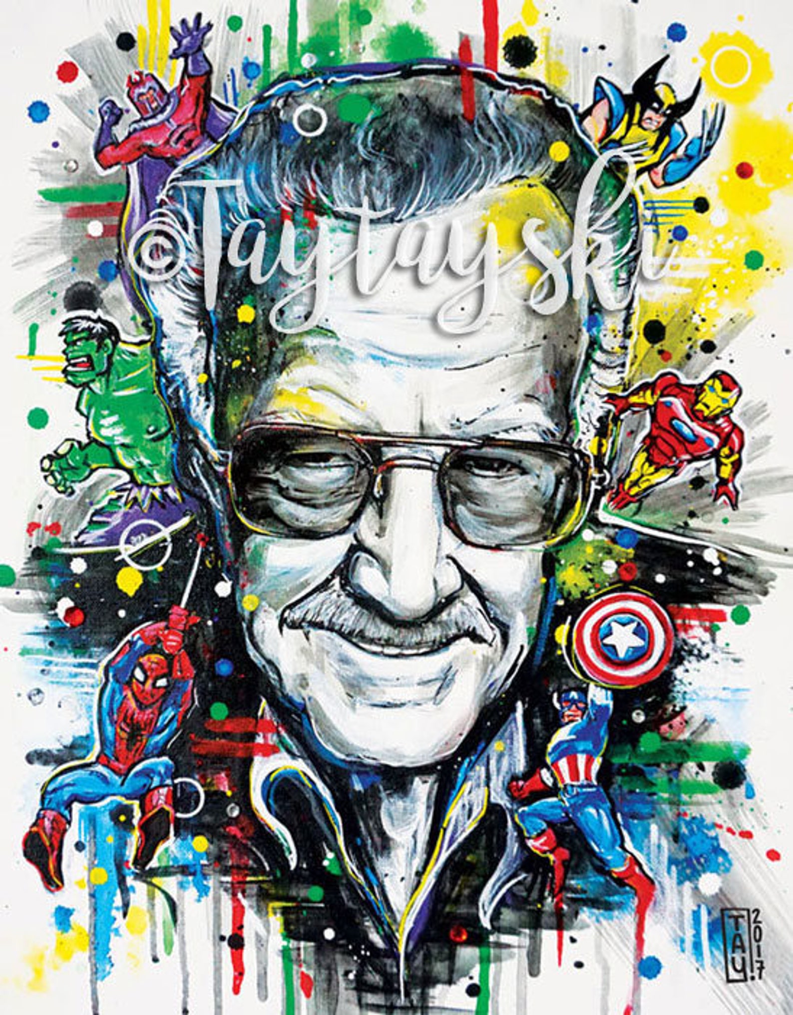 Stan Lee Tribute Art Print Wall Decor Painting Fan Art | Etsy