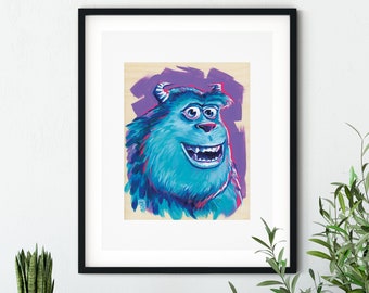 Sully - Fan Art, Wall Decor, Painting, Monsters