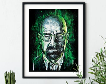 Walter White - BreakingBad | Art Print, wanddecoratie, schilderij, fanart, komische Expo, Nerdy, Geek