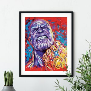 Thanos | Art Print, Wall Decor, Painting, Fan Art, Comic Expo, Nerdy, Geek