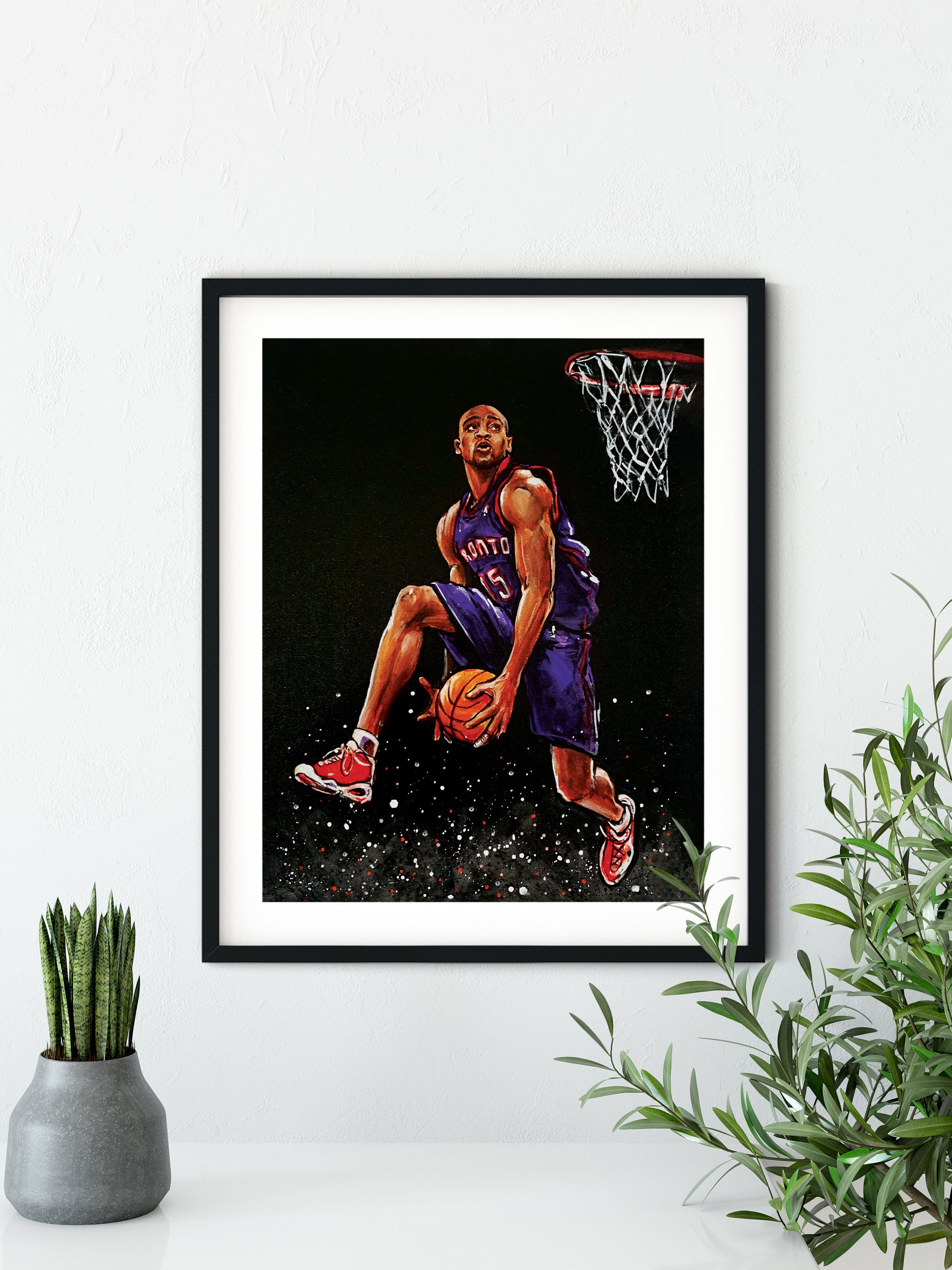  MasonArts Vince Carter 24inch x 30inch Silk Poster Dunk And  Shot Wallpaper Wall Decor Silk Prints for Home and Store : Tools & Home  Improvement