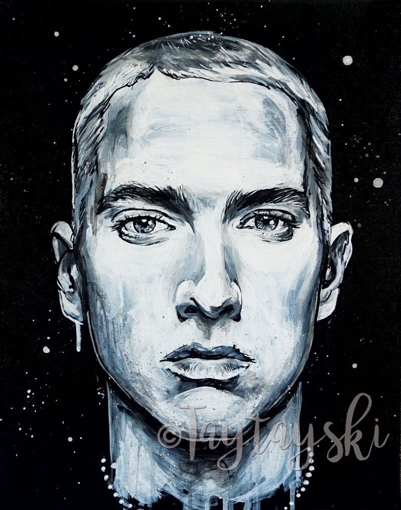 Eminem | Art Print, Wall Decor, Rapper, Painting, Fan Art, Rap God