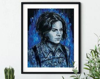 Jack White | Art Print, Wall Decor, Painting, Fan Art, White Stripes, Musician