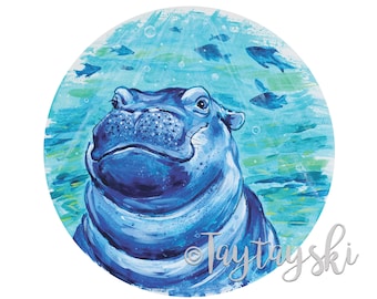 Fiona the Hippo Art | Etsy