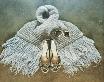 Mohair and Ostrich Feather Scarf, single or double layer, handmade from sustainable mohair