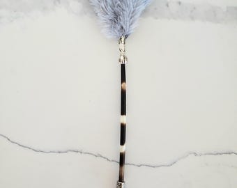 Porcupine Quill and Ostrich Feather Pen