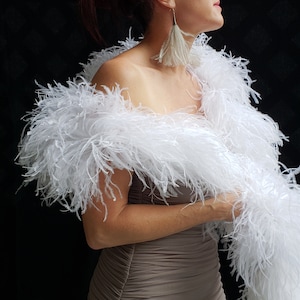 6ply Genuine Ostrich Feather Boa, 74&quot; long