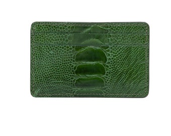 Credit Card Holder - Ostrich Shin Leather - minimalist wallet