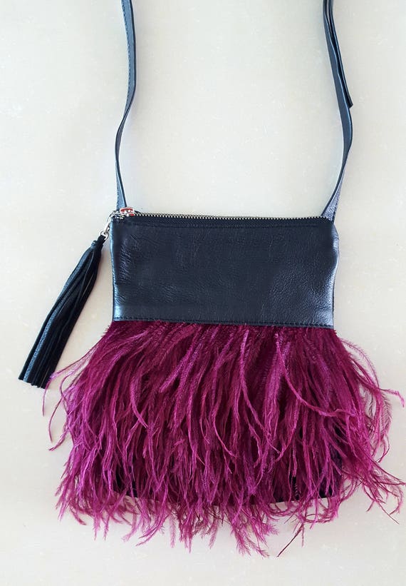 ostrich feather handbag