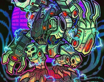 Maniacal Machinedramon!! 11x17 print