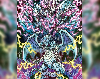 Blue Eyes holographic print