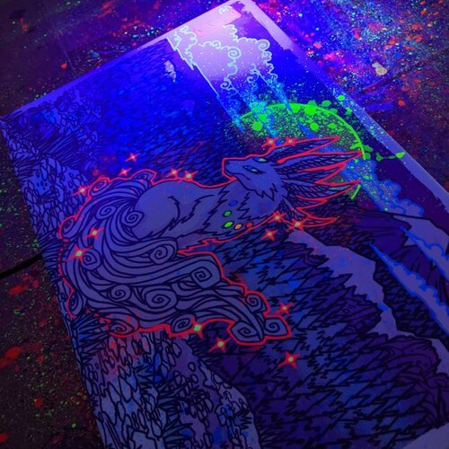 Magenta glow shops canvas