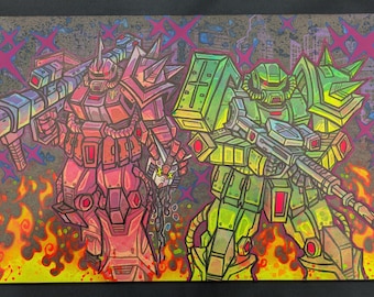 Zaku GLOW Canvas