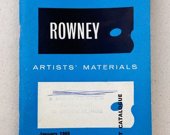 Catalogue de poche Rowney Artists' Materials - 1965 - vintage