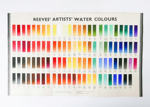 Winsor Newton Colour Chart Watercolour