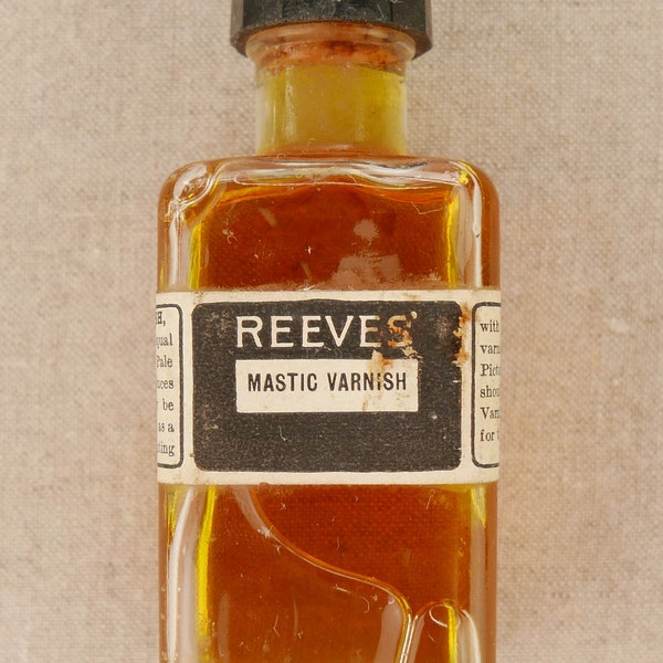 Een fles mastiekvernis - Reeves