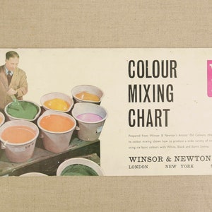 Tableau de mélange des couleurs de peinture à l'huile Winsor et Newton image 1