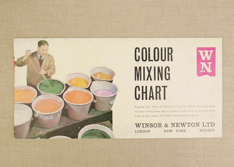 Tableau de mélange des couleurs de peinture à l'huile Winsor et Newton image 1
