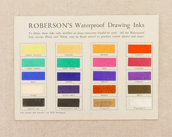 Roberson's Drawing Inks Colour Chart